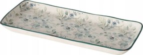 Apróságok Tálca hosszúkás 36x15 Kerámia levelek