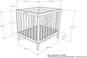 Bézs borovi fenyő járóka 95x75 cm Sezane – Vipack