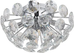 Globo 16047DC Mennyezeti lámpa, fém krómozott, K9 átlátszó kristályok, ø: 390mm, M: 220mm, 10x G9 7W 230V izzók nélkül