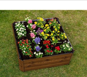 Magasított virágágy, barna, acél, NONKY TYP 3