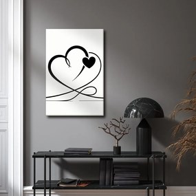 Kép minimalista fekete szívek