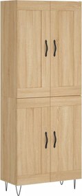 vidaXL sonoma tölgy szerelt fa magasszekrény 69,5 x 34 x 180 cm