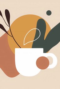 Poszter 68x101cm Reggeli kávé