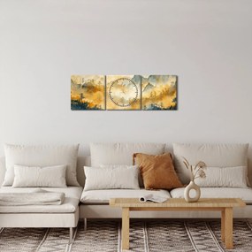 Kép - Hegyek, akvarell (órával) (90x30 cm)