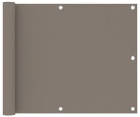 tópszínű oxford-szövet erkélyparaván 75 x 300 cm