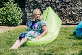 Felfújható LAZY BAG XXL zsák táskával - több színben Termék színe: Zöld
