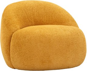 Mustársárga buklé fotel Ginerva – Mauro Ferretti