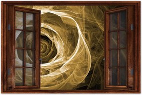 Poszterek 60x40 Szépia fraktál rózsa