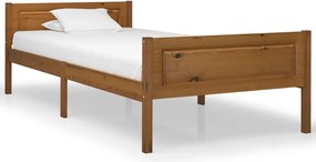 vidaXL mézbarna tömör fenyőfa ágykeret 100 x 200 cm