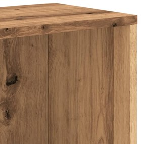 kézműves tölgy színű szerelt fa könyvespolc 67 x 24 x 161 cm