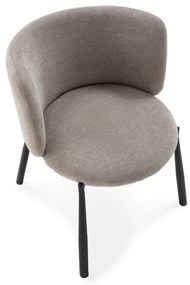 Szürke kárpitozott étkezőfotel szett 2 db-os Ginny – MOME