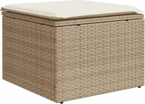 vidaXL bézs polyrattan kerti szék párnával 55 x 55 x 37 cm