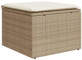 vidaXL bézs polyrattan kerti szék párnával 55 x 55 x 37 cm