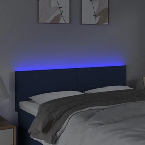 krémszínű szövet LED-es fejtámla 144x5x78/88 cm