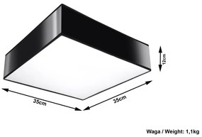 Mitra Ceiling fekete mennyezeti lámpa - Sollux