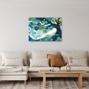 Kép – Az életfa zöld lombkoronája (70x50 cm)