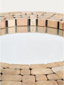 Fali tükör tömörfa kerettel ø 80 cm Eliptic – Kave Home