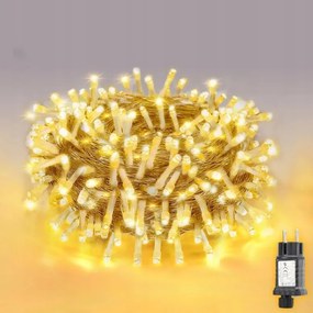 Salcar LED-es karácsonyfa lámpa 5 m 8 üzemmód Időzítő IP44 Meleg fehér