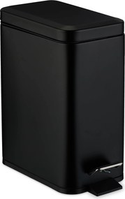 Fürdőszobai kosár pedálos 5L Soft Close Fekete matt Modern