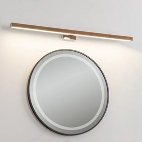 Brilagi-LED Fürdőszobai tükörmegvilágítás WOODY MIRROR LED/15W/230V IP44 tölgy/króm