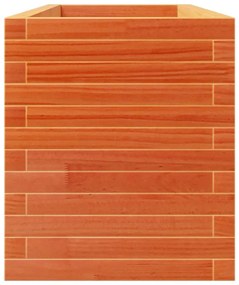 viaszbarna tömör fenyőfa kerti virágtartó 110 x 40 x 49,5 cm
