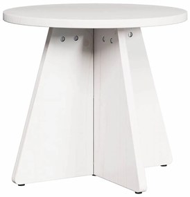 Dohányzóasztal 3 pcs Fehér 49 x 49 x 30 cm Tömör fenyőfa