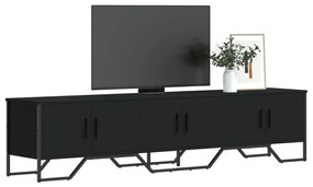 fekete szerelt fa TV-szekrény 180 x 34 x 41 cm