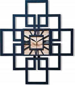 Nagy, Modern Falióra, Geometrikus, Loft, Handmade, Fa