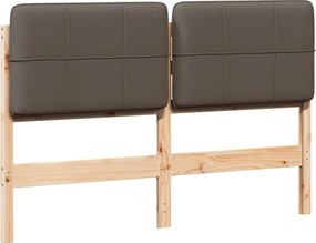 vidaXL Kárpitozott fejtámla Barna és taupe 150 cm Tömör fenyőfa
