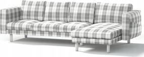 Dekoria Norsborg 4 személyes kanapé huzat Ikea székkel, szürke