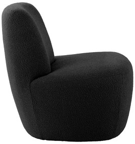 Fekete buklé fotel Ada – Leitmotiv