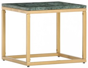 zöld márvány textúrájú valódi kő dohányzóasztal 40 x 40 x 35 cm