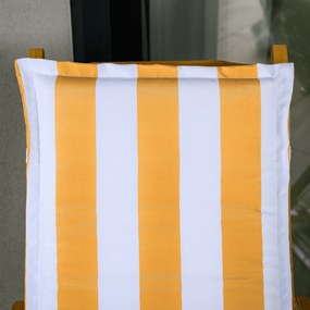 Párna kerti székre, fehér/sárga, ALMEDE