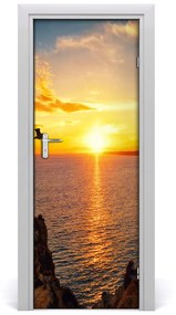 Fotótapéta ajtóra Sunset tengeren 75x205 cm