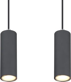 Globo 57911-4HG Függesztett lámpa fém grafit sötét, fém grafit, fekete PVC kábel, HxSzxM: 650x60x1200mm, fényforrás nélkül szállítva 4x GU10 35W 230V