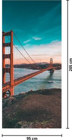 Fotótapéta ajtóra - Golden Gate (95x205cm)