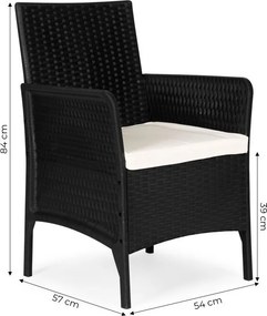2 db kerti szék párnával - rattan székek erkélyre és teraszra