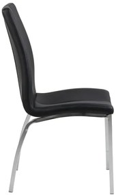 Étkezőszék AMAL 1 db fekete/matt króm