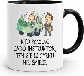 Vezetési Jogoktatónak Bögre Fekete Ajándék fényképes nyomattal