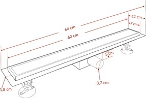 Linea burkolható zuhanyfolyóka