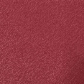 bordó műbőr kanapéfotel lábtartóval 60 cm