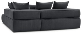 Sötétszürke zsenília sarokkanapé (jobb oldali-L alakú) Whesley – Bobochic Paris