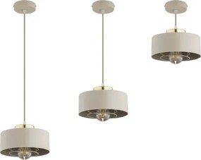 Brilagi - Kábeles függőlámpa SPRING 1xE27/60W/230V átm. 20 cm bézs/arany