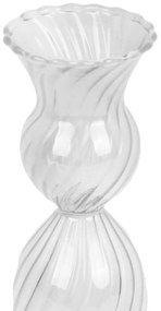 Swirl üveg gyertyatartó, magasság 17 cm - PT LIVING