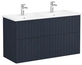 VitrA Root fürdőszobaszekrény mosdóval 120x67x46 cm kék matt ROOTG120BINTS