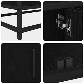 TV szekrény Musta tammi 240 x 35 x 41 cm Faanyag