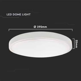 LED Fürdőszobai mennyezeti lámpa LED/24W/230V 3000K IP44 átm. 29,5 cm fehér
