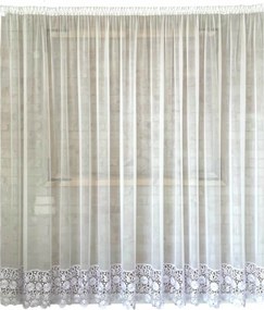 Kész függöny 600x220,erkély,fátyol, gip. virág 30cm