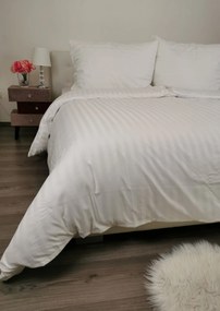 Fehér damaszt lapok TiaHome - 1x Párna 90x70cm, 1x Paplan 140x200cm