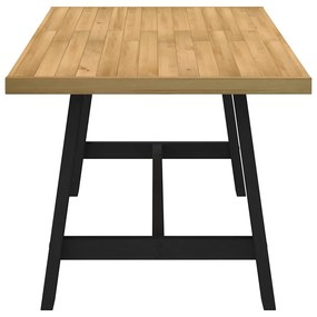 Étkezőasztal NOAIN A alakú lábak 160x90x75 cm tömör fa fenyőfa